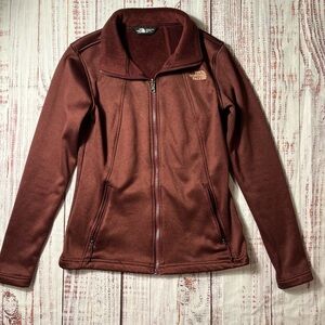 The North Face Women's Maroon Jacket with cozy poly fleece.